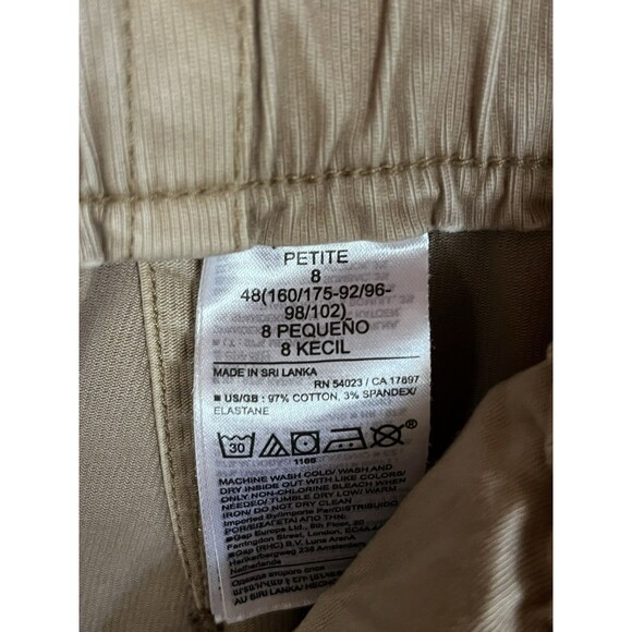 Banana Republic High Rose Straight Cargo Pants, Tan, Classic Camel Color Size 8P - Picture 9 of 10